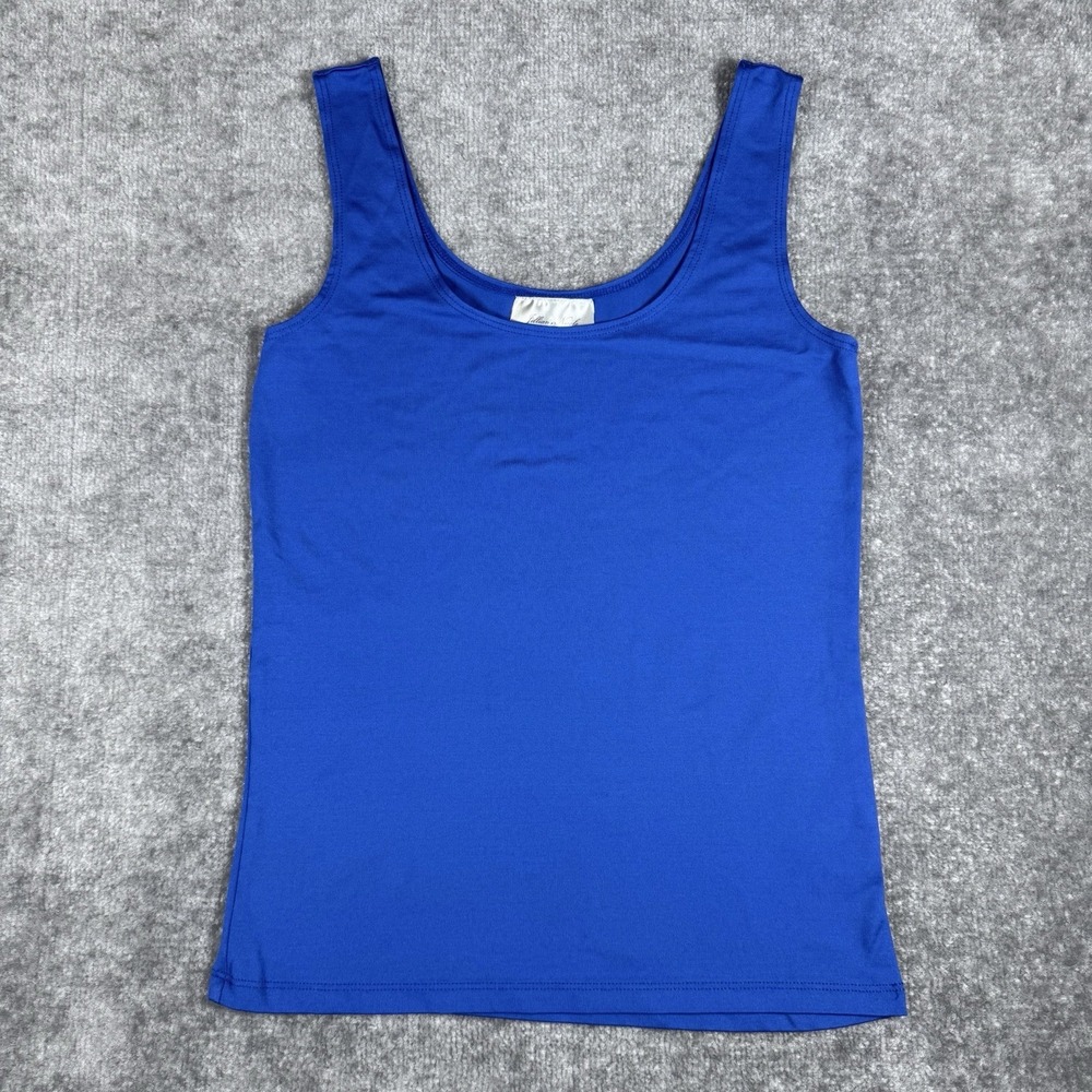 Jillian Nicole Top Womens Small Blue Tank Stretch Sleeveless Shell Layer Coastal